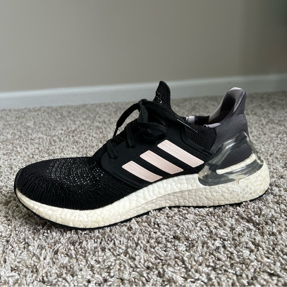 Adidas Ultraboost Boost 20 Athletic Running Shoes Black pink & Gray Women’s 9 - Picture 6 of 12